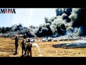Fire near Aero India venue