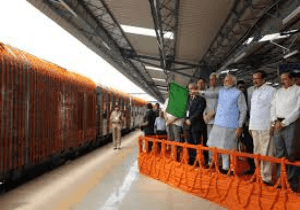 Modi flags off Meghalaya’s first train, compares northeast to Lakshmi