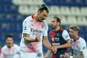 Ibra s brace inspires 10 man Milan past Cagliari in Serie A