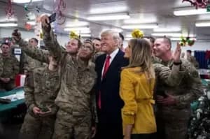 Trump makes surprise  Chri