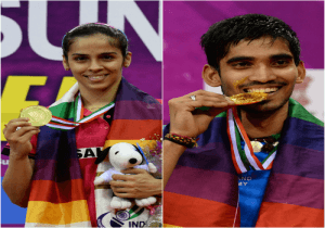 Saina, Srikanth win India Open titles
