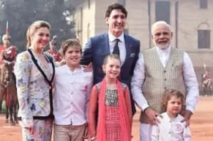 Modi welcomes Justin Trud