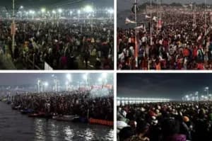 Devotees take holy bath a