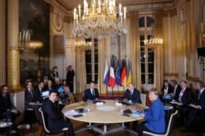 Moscow continues work to coordinate Putin Macron Merkel talks