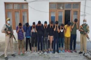 10 held for sloganeering  stone pelting outside Yasin Malik s house in Kashmir