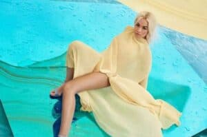 Rita Ora using LED therapy for skincare