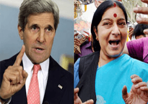 Kerry congratulates Sushma