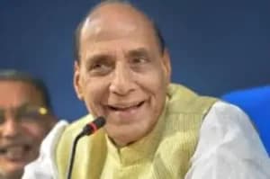 Rajnath Singh flies in Te
