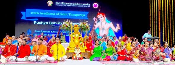 Festival Dedicated to Saint Thyagaraja Held at Shanmukhananda in Mumbai  