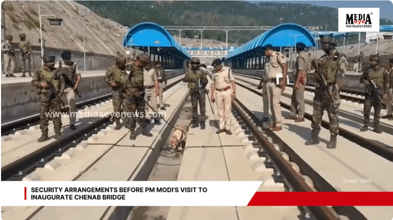 Security Arrangements Before PM Modi's Visit to Inaugurate Chenab Bridge
