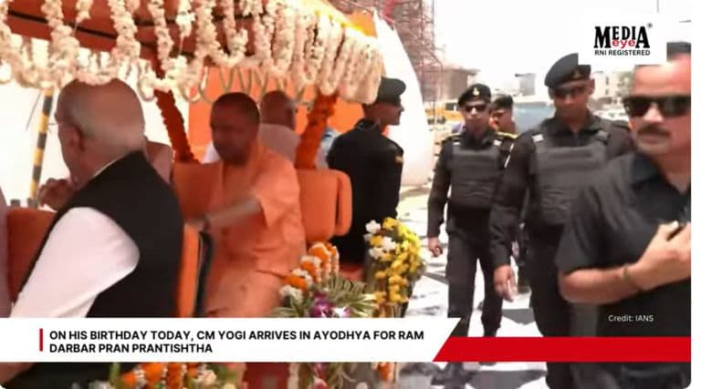 On His Birthday Today, CM Yogi Arrives in Ayodhya For Ram Darbar Pran Prantishtha