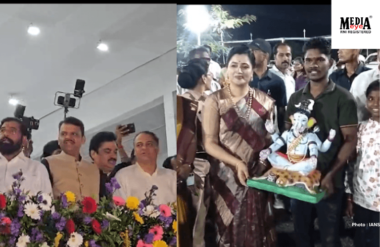 Political Leaders Celebrate Ganesh Visarjan 2025: Fadnavis in Mumbai, Navneet Rana in Amravati