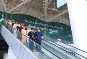 CM Yogi Adityanath inspects Noida airport ahead of its inauguration IANS