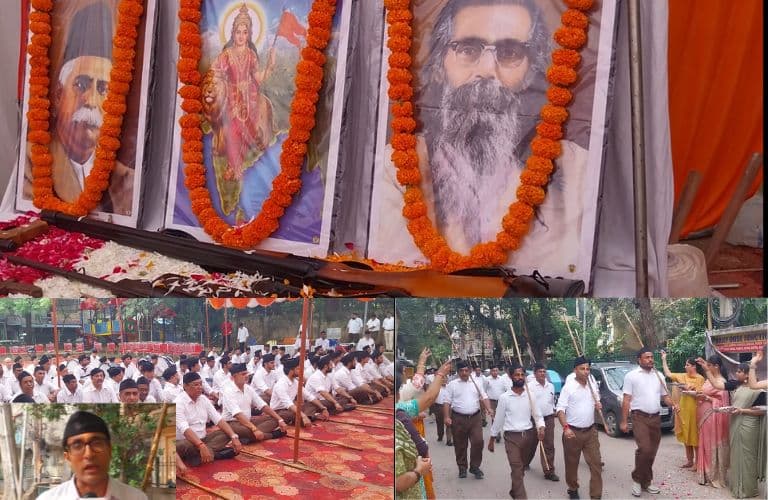 RSS 100th Foundation Day: Kalkaji March, Shastra Puja & Leaders’ Message