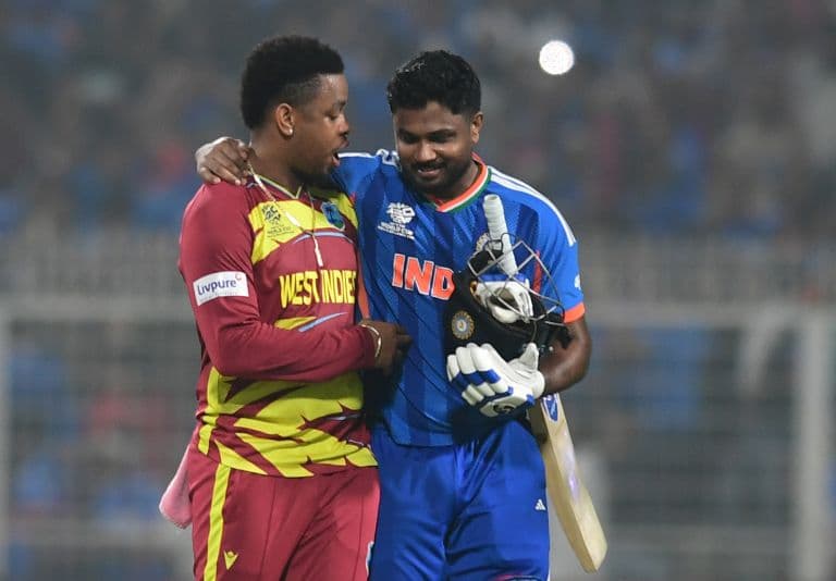 T20 World Cup: Sanju Samson Shines as India Clinches Semi-Final Spot Against West Indies