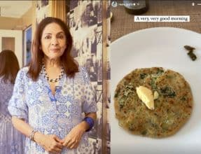 Actress Neena Gupta Gives a Sneak Peak of Her Butter-Loaded Paratha