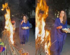 Actress Geeta Basra Celebrates Lohri Festival
