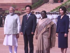 South Korean President Lee Jae Myung Receives Ceremonial Welcome at Rashtrapati Bhavan