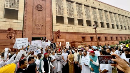 Opposition Leaders outside Parliament, New Delhi