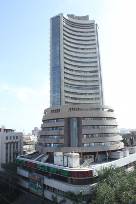 Stock Exchange Building at Dalal Street in Mumbai
