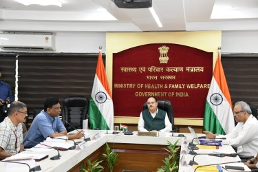 Union Minister JP Nadda at Health Ministry meeting in New Delhi