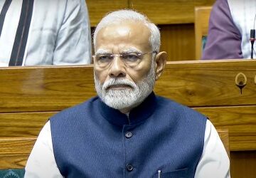 PM Narendra Modi in Parliament