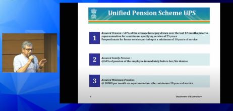 Union Minister Ashwani Vaishnav. Unified Pension Scheme for government employees