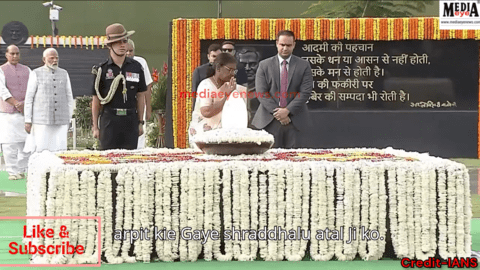 President Murmu, Vice President Dhankhar and PM Modi Pay Tributes to Former PM Atal Bihari Vajpayee on 7th Death Anniversary