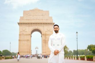 Bollywood actor Ayushmann Khurrana at India Gate in New Delhi