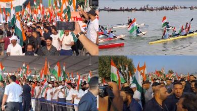 Tiranga Rally near Dal Lake in Srinagar, Kashmir