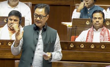 Union Minister Kiren Rijjiju speaking in Parliament