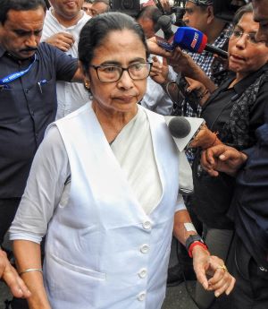 West Bengal CM Mamata Banerjee walks out of the NITI Aayog's ninth governing council meeting at President House in New Delhi on Saturday, July 27, 2024. (Photo: Anupam Gautam)