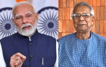 Pm Modi and Bangladesh Chief Advisor to the interim government Muhammad Yunus