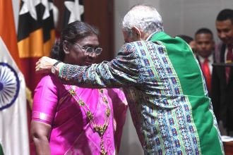 Title : Proud moment for us: PM Modi on Prez Murmu getting Timor Leste's highest civilian award Proud moment for us: PM Modi on Prez Murmu getting Timor Leste's highest civilian award (Pic credit: PM Modi@X)