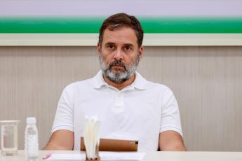 Leader of opposition Rahul Gandhi during the screening committee meeting at Congress office in New Delhi on Monday August 19, 2024