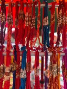 Rakhis displayed at a road-side shop in Mumbai