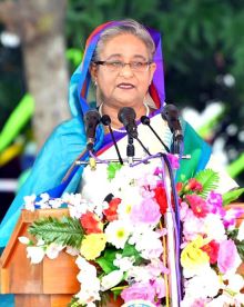 File photo of Sheikh Hasina, former Prime Minister of Bangladesh