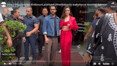 Shraddha kapoor and Rajkumar Rao promoting their film