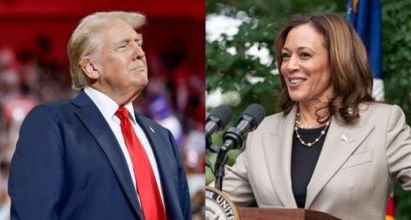 Donald Trump. Kamala Harris