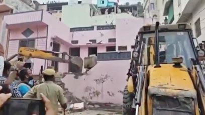 House of accused student razed by bulldozer in Undaipur