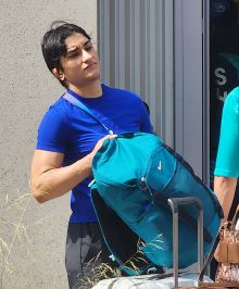 Vinesh Phogat in short hair departing from the Olympic Village in Paris