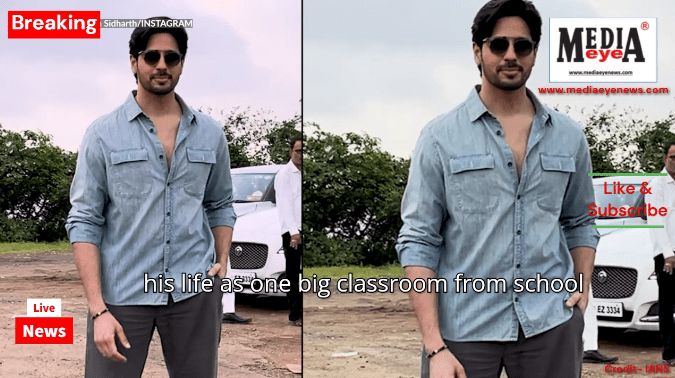 Sidharth Malhotra Looks Back on Life Lessons on Teachers' Day