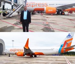 Aircraft of AIr India Express on the tarmac