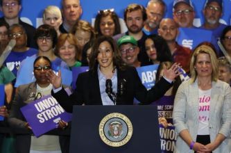 US Vice President kamala Harris on an election campaign.