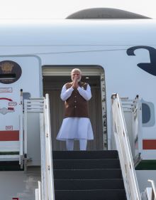 Pm Modi, Arrival, Philadelphia, Quad Summit 2024