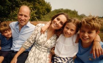 Royal Family of Britain. Princess Kate and Prince Willaim enjoying family holiday with children