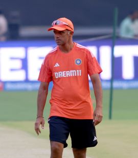 Ahmedabad: Indian players during a practice session ahead of the ICC Men’s Cricket World Cup 2023 final match