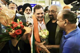 Rahul Gandhi in Dallas, Texas.