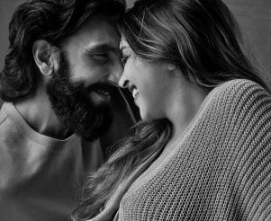 Actros Ranveer Sngh and Deepika Padukone at a photo shoot during her pregnancy.