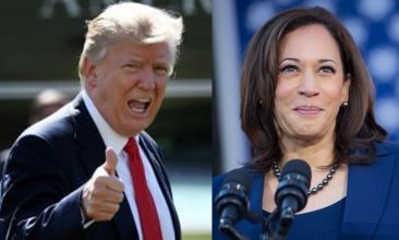 Donald Trump and Kamala Harris at first US presidential debate